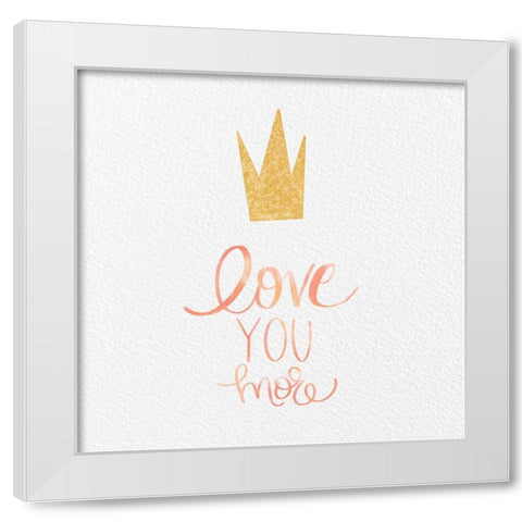 Princess I-Love White Modern Wood Framed Art Print by Hartworks
