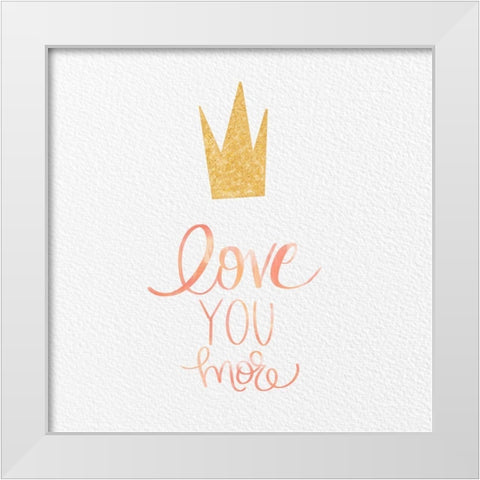 Princess I-Love White Modern Wood Framed Art Print by Hartworks