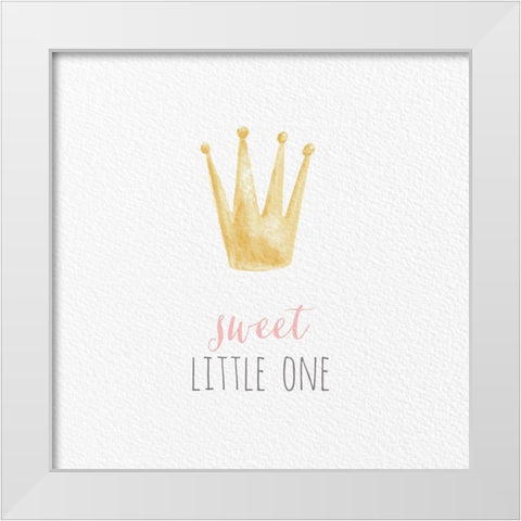 Princess II-Sweet White Modern Wood Framed Art Print by Hartworks