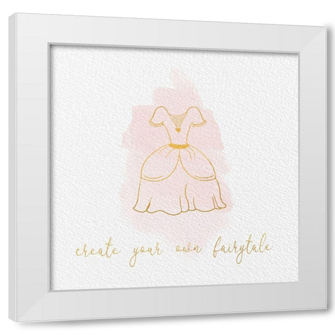 Fairy Tale Trio III White Modern Wood Framed Art Print by Hartworks