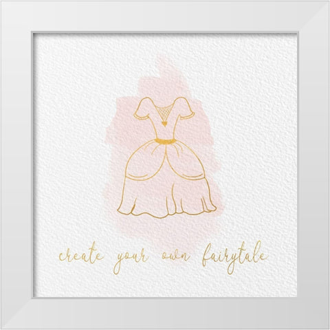 Fairy Tale Trio III White Modern Wood Framed Art Print by Hartworks