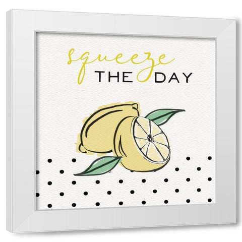 Lemon Zest II White Modern Wood Framed Art Print by Hartworks