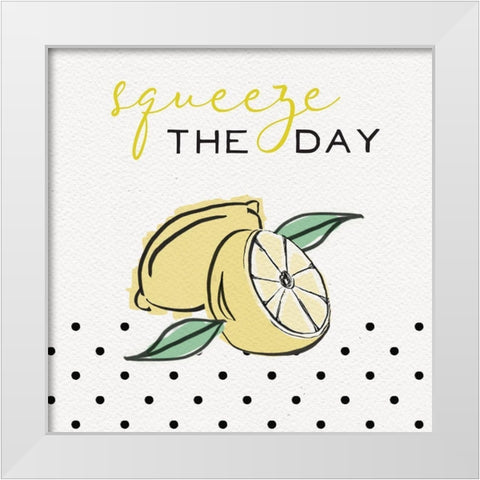 Lemon Zest II White Modern Wood Framed Art Print by Hartworks