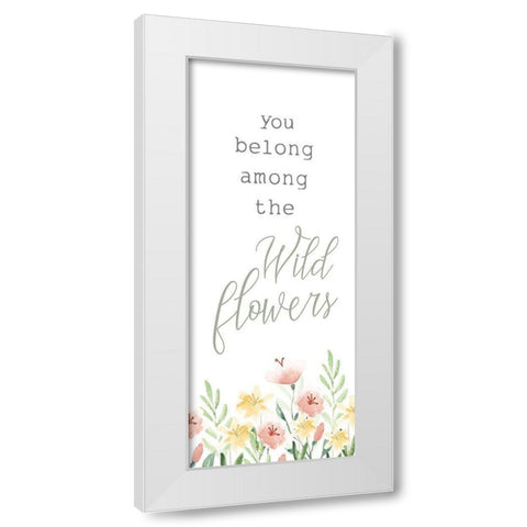 Full Bloom vertical II White Modern Wood Framed Art Print by Hartworks