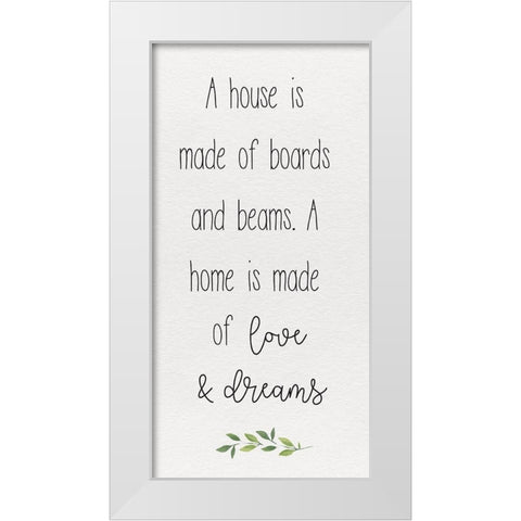 Inspired Life vertical II-House White Modern Wood Framed Art Print by Hartworks
