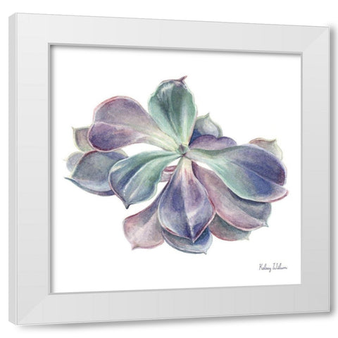Single Succulents II White Modern Wood Framed Art Print by Wilson, Kelsey