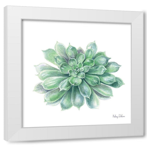Single Succulents IV White Modern Wood Framed Art Print by Wilson, Kelsey
