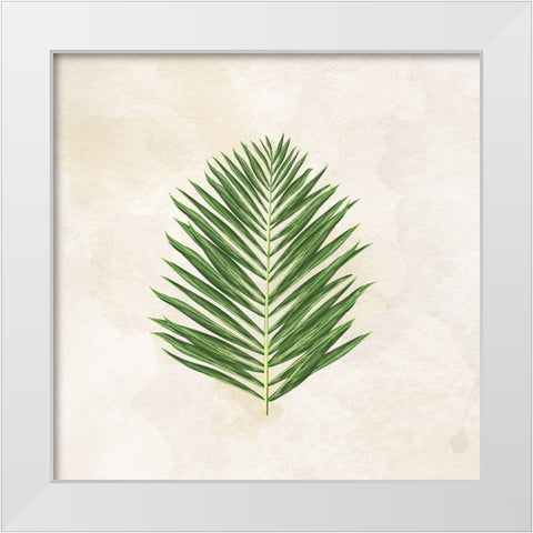 Tropical Leaves II White Modern Wood Framed Art Print by Lee C
