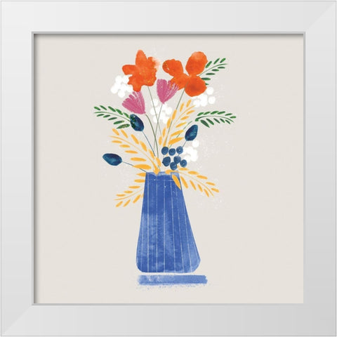 Contemporary Vase I White Modern Wood Framed Art Print by Northern Lights