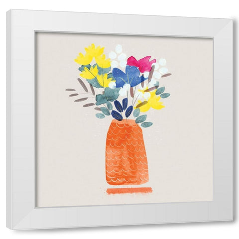 Contemporary Vase III White Modern Wood Framed Art Print by Northern Lights