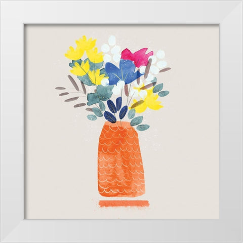 Contemporary Vase III White Modern Wood Framed Art Print by Northern Lights