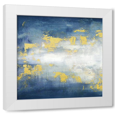 Sunrise Abstract Blue I White Modern Wood Framed Art Print by Tre Sorelle Studios