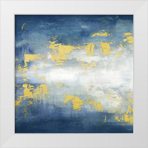 Sunrise Abstract Blue I White Modern Wood Framed Art Print by Tre Sorelle Studios