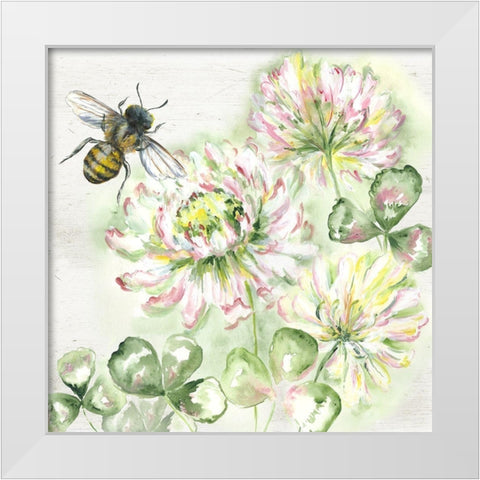 Honey Bee III White Modern Wood Framed Art Print by Tre Sorelle Studios