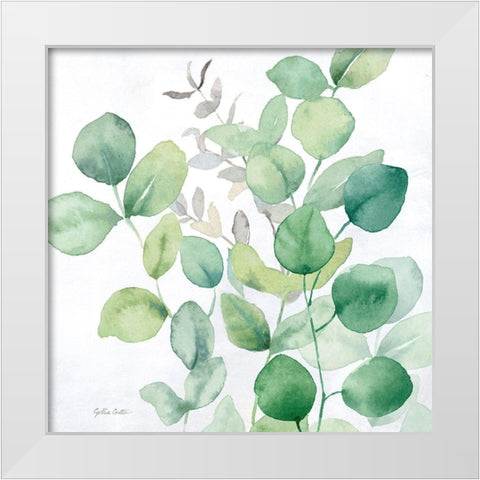 Eucalyptus Leaves I White Modern Wood Framed Art Print by Coulter, Cynthia