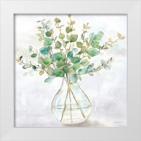 Eucalyptus Vase II White Modern Wood Framed Art Print by Coulter, Cynthia