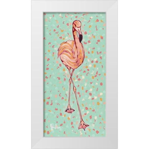 Flamingo panel II White Modern Wood Framed Art Print by Augustine, Jodi