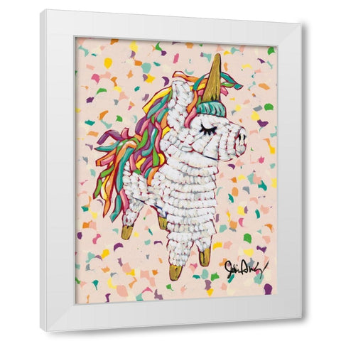 Queen Pinata White Modern Wood Framed Art Print by Augustine, Jodi