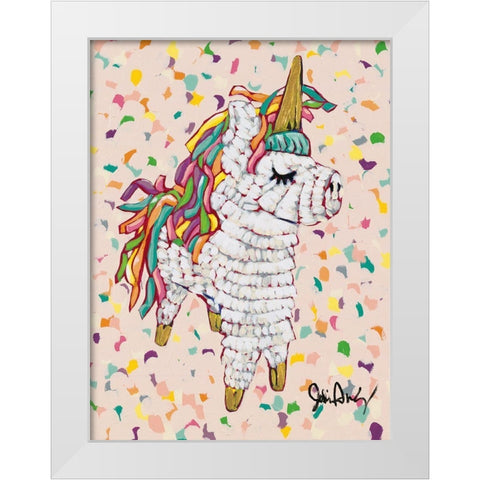 Queen Pinata White Modern Wood Framed Art Print by Augustine, Jodi
