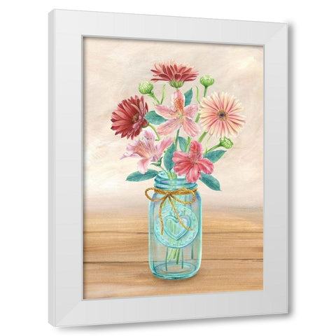 Floral Jar I White Modern Wood Framed Art Print by Wilson, Kelsey