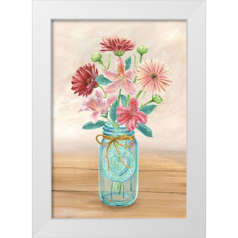 Floral Jar I White Modern Wood Framed Art Print by Wilson, Kelsey