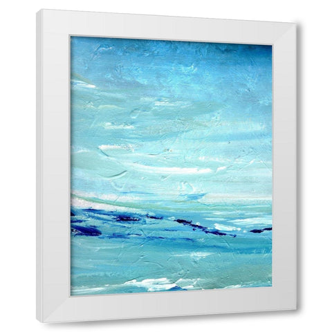 Oceanside View II White Modern Wood Framed Art Print by Chapman, Marcy