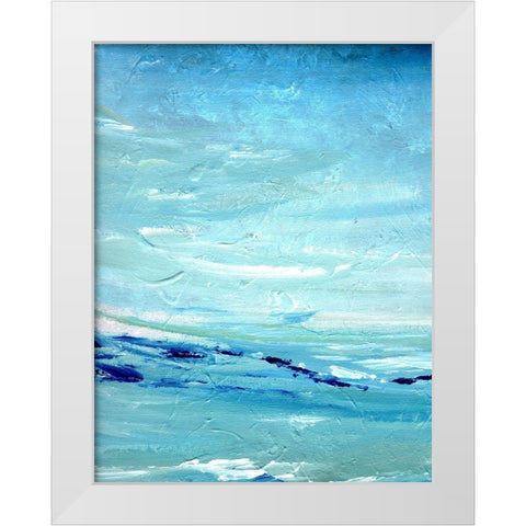 Oceanside View II White Modern Wood Framed Art Print by Chapman, Marcy