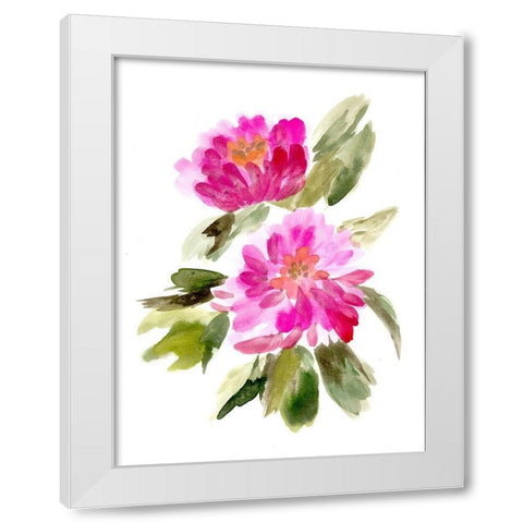 Farmhouse Florals VIII White Modern Wood Framed Art Print by Chapman, Marcy