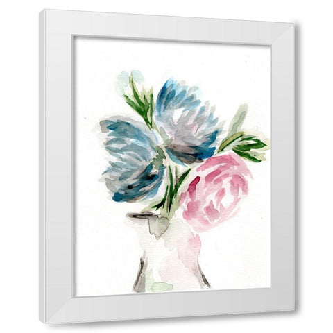 Floral Vase I White Modern Wood Framed Art Print by Chapman, Marcy