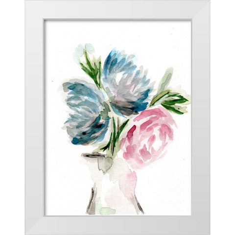 Floral Vase I White Modern Wood Framed Art Print by Chapman, Marcy