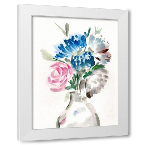 Floral Vase II White Modern Wood Framed Art Print by Chapman, Marcy