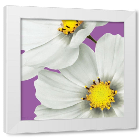 Flower Pop II White Modern Wood Framed Art Print by Cusson, Marie Elaine