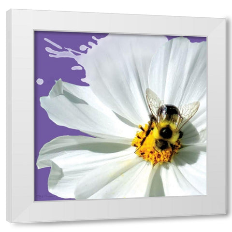 Flower Pop IV White Modern Wood Framed Art Print by Cusson, Marie Elaine