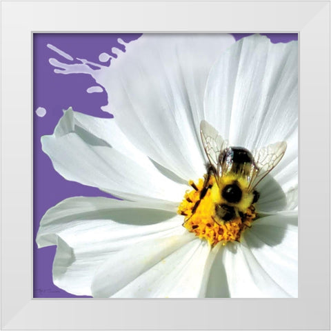 Flower Pop IV White Modern Wood Framed Art Print by Cusson, Marie Elaine