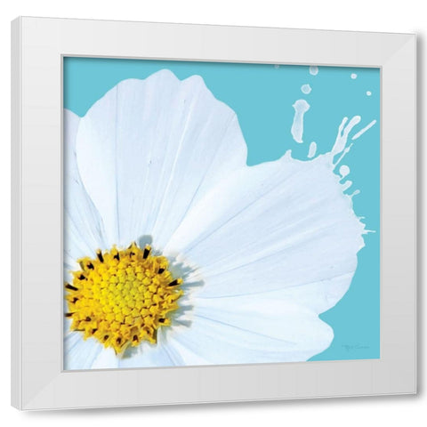 Flower Pop V White Modern Wood Framed Art Print by Cusson, Marie Elaine