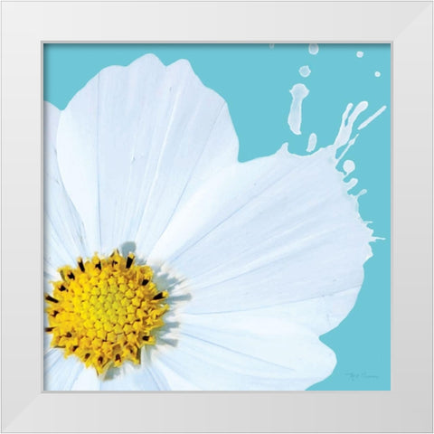Flower Pop V White Modern Wood Framed Art Print by Cusson, Marie Elaine