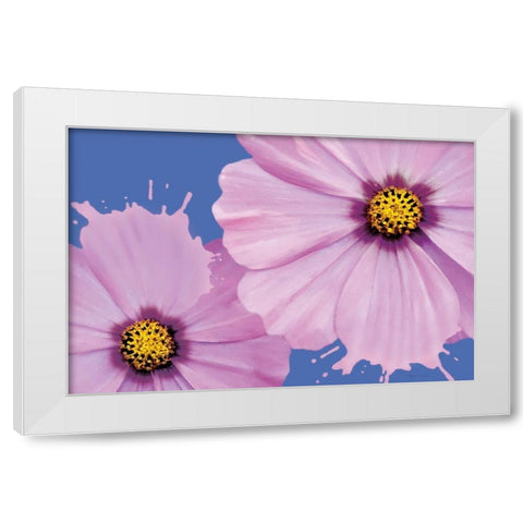 Flower Pop landscape I White Modern Wood Framed Art Print by Cusson, Marie Elaine