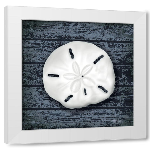 Seashore Shells Navy II White Modern Wood Framed Art Print by Cusson, Marie Elaine