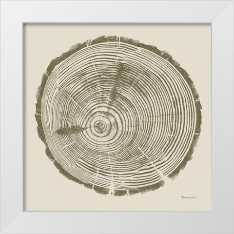 Tree Trunk cream I White Modern Wood Framed Art Print by Cusson, Marie Elaine