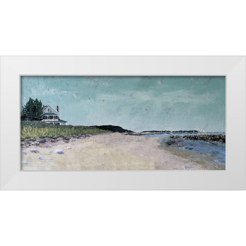 Metis Beach I White Modern Wood Framed Art Print by Cusson, Marie Elaine