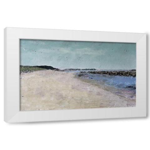 Metis Beach II White Modern Wood Framed Art Print by Cusson, Marie Elaine
