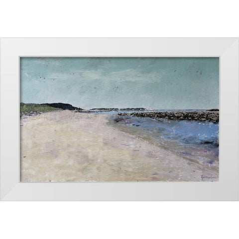 Metis Beach II White Modern Wood Framed Art Print by Cusson, Marie Elaine