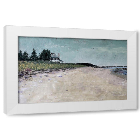 Metis Beach III White Modern Wood Framed Art Print by Cusson, Marie Elaine