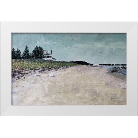 Metis Beach III White Modern Wood Framed Art Print by Cusson, Marie Elaine