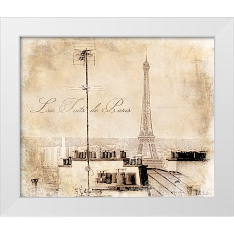 Les Toits De Paris White Modern Wood Framed Art Print by Cusson, Marie Elaine