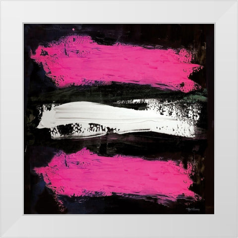Bright Abstract square White Modern Wood Framed Art Print by Cusson, Marie Elaine