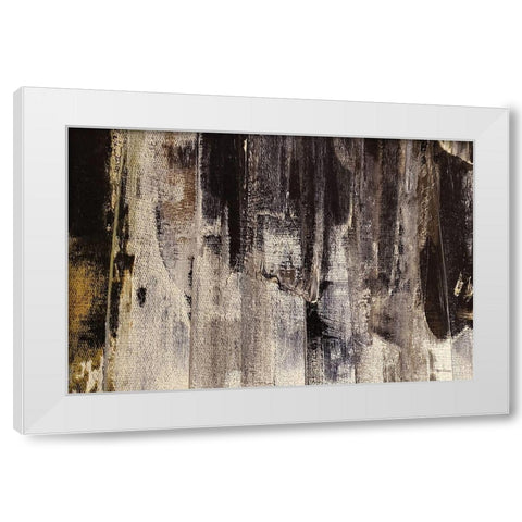 Neutral Stripes II White Modern Wood Framed Art Print by Cusson, Marie Elaine