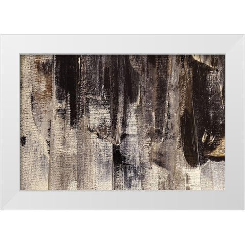 Neutral Stripes III White Modern Wood Framed Art Print by Cusson, Marie Elaine