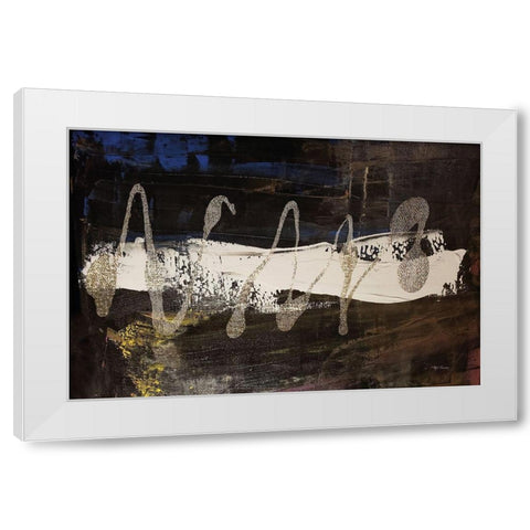 Neutral Stripes Bright I White Modern Wood Framed Art Print by Cusson, Marie Elaine