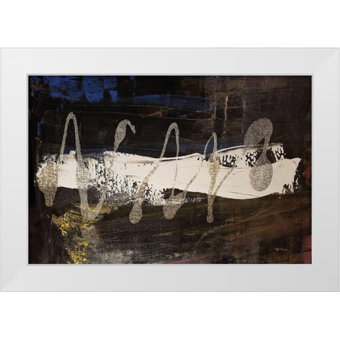Neutral Stripes Bright I White Modern Wood Framed Art Print by Cusson, Marie Elaine
